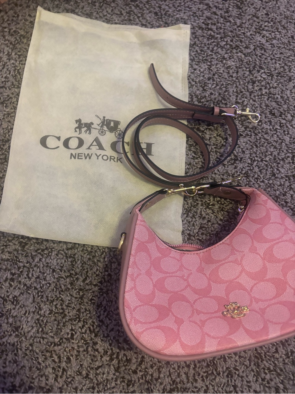 Coach Pink Signature Crossbody